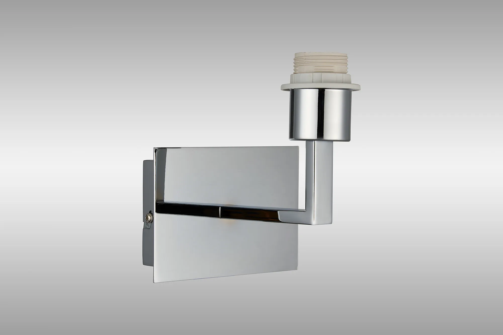 Clara Polished Chrome Wall Lights Deco Armed Wall Lights